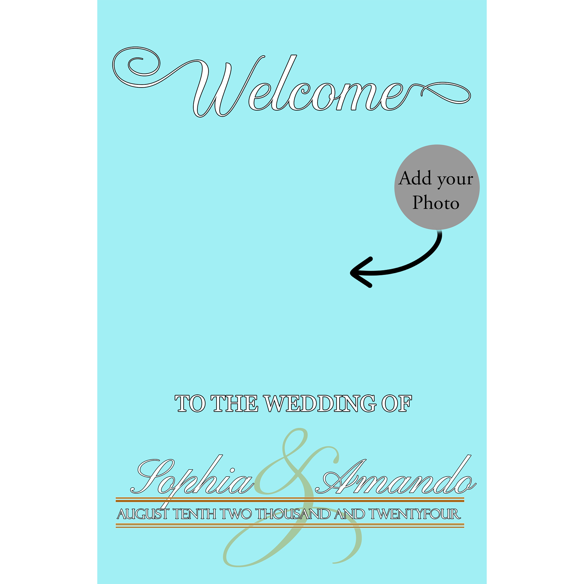 Stylish Welcome Wedding Sign